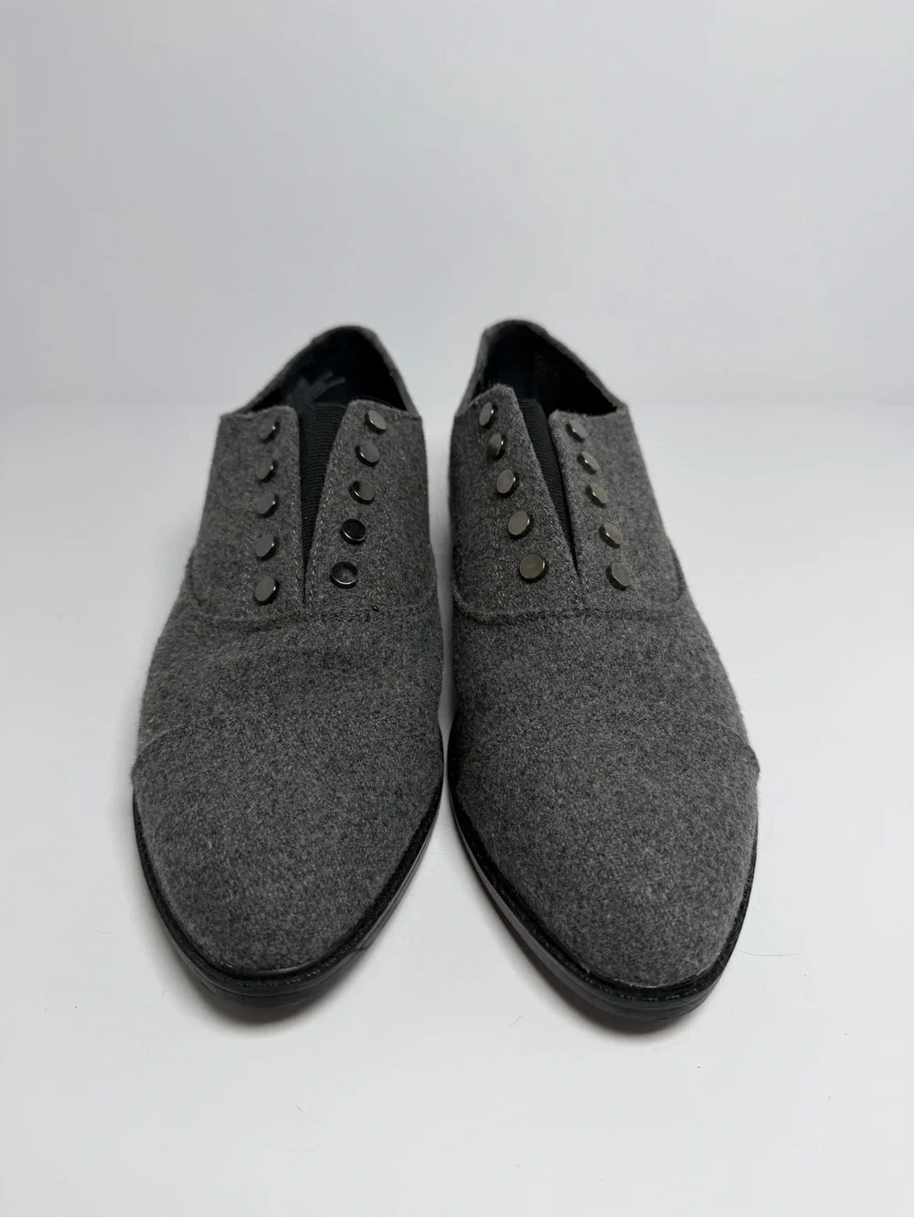 Simply Vera Vera Wang Gray Wool-Style Slip-On Flats 10
